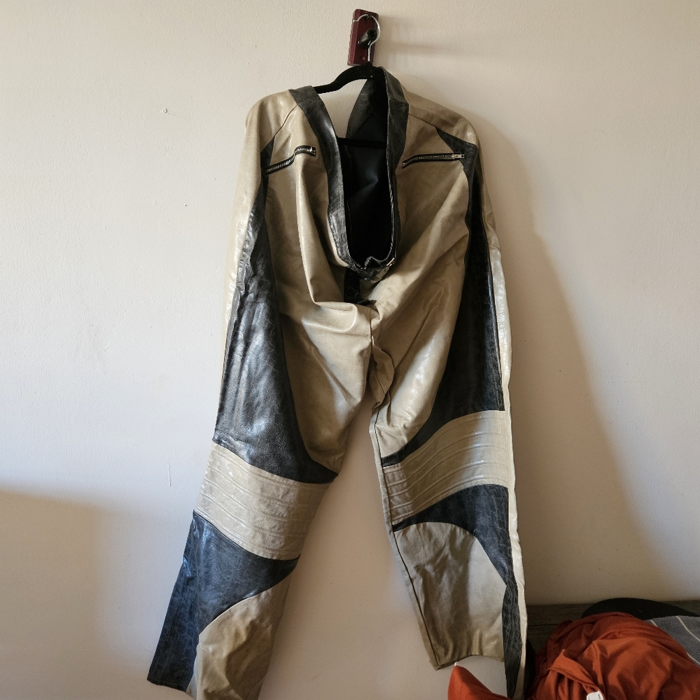 PLT Label Plus Stone Biker Detail Faux Leather Pants (24W) pretty little thing